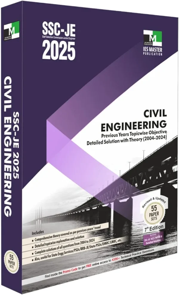 SSC-JE 2025 Civil Engineering Previous Years Topic wise Objective Detailed Solution with Theory