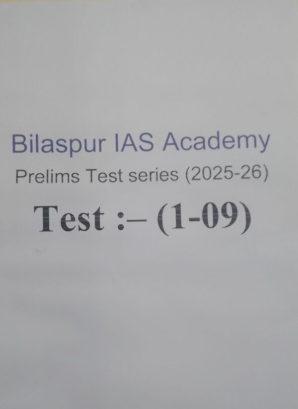 2026 CGPSC Test Series By BILASPUR IAS ACADEMY