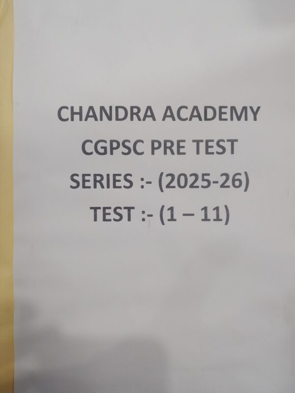 2026 CGPSC Test Series By CHANDRA  ACADEMY