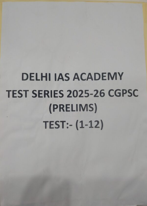 2026 CGPSC Test Series By DELHI IAS ACADEMY